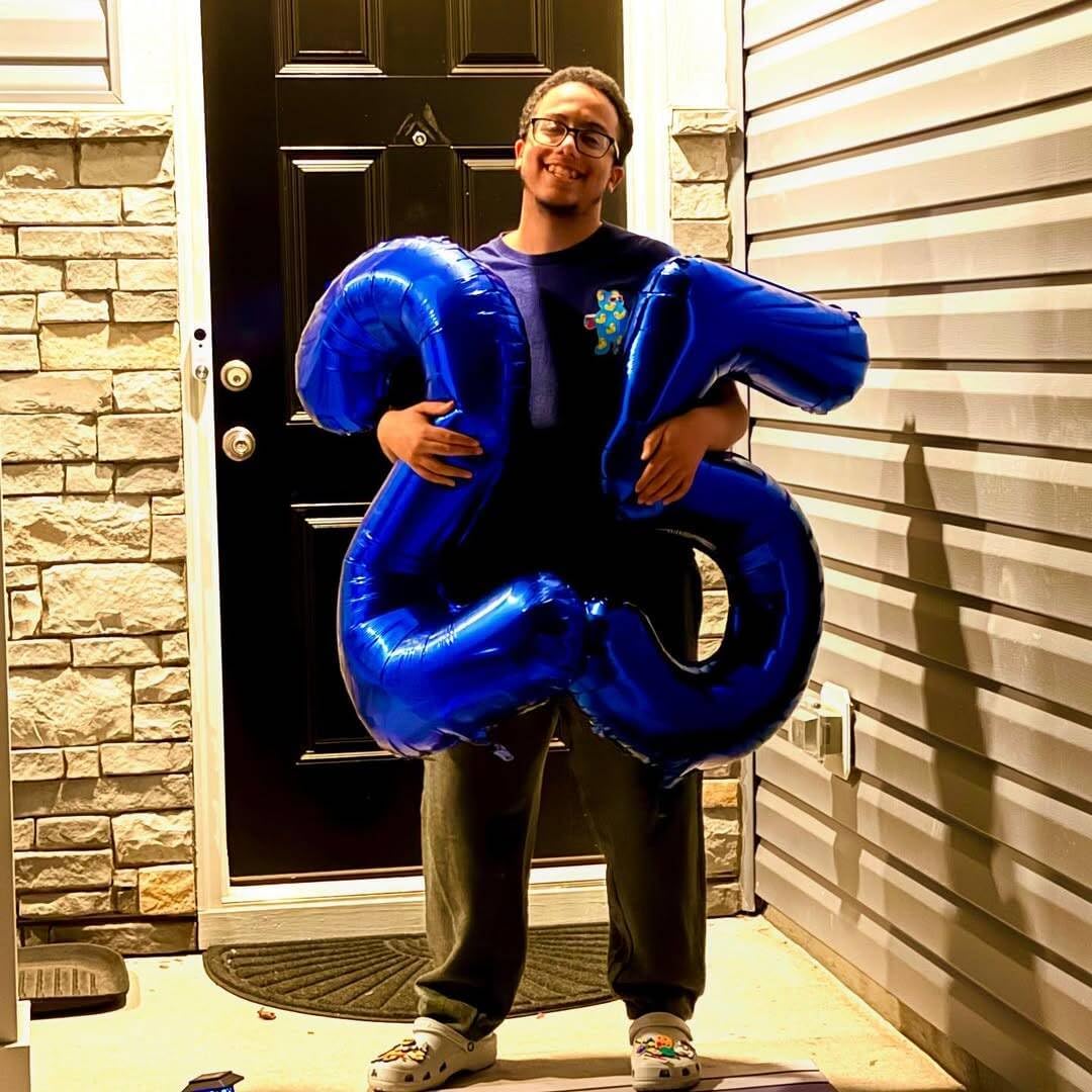 Number 3 Balloon by Night Blue - 40 Inch for 3rd Birthday Celebration | Perfect for Kids & Adults