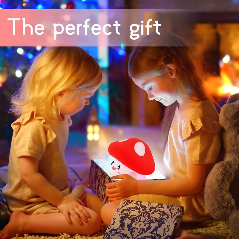 Daixinde Duck Night Light Silicone Squishy, Tap Control 2 Brightness, 50Hrs Battery Kids Nightlight, 30Min Auto Timer, Rechargeable Bedside Lamp for Toddlers, [Valentines Gifts]
