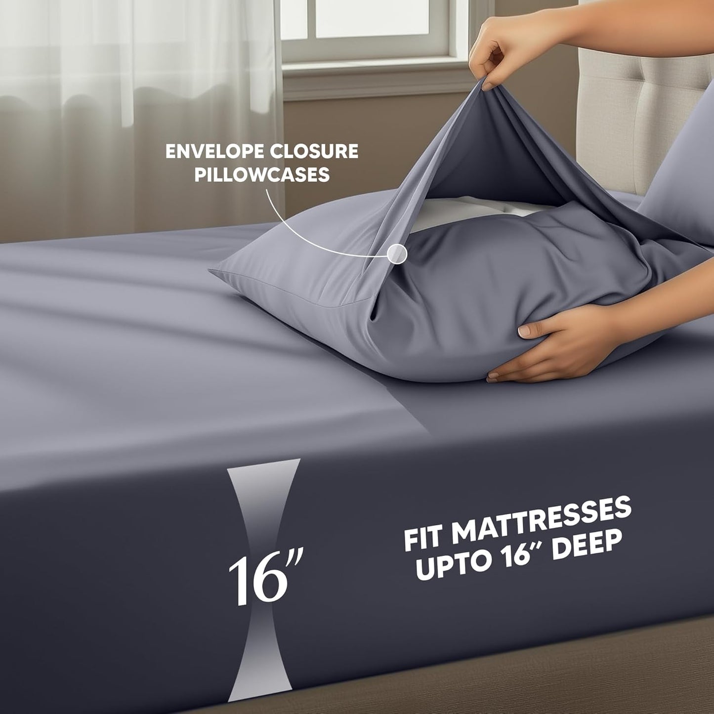 Utopia Bedding Twin Sheet Set - Soft & Breathable Microfiber, 3-Piece Bed Sheets, Oeko-Tex Certified | Grey