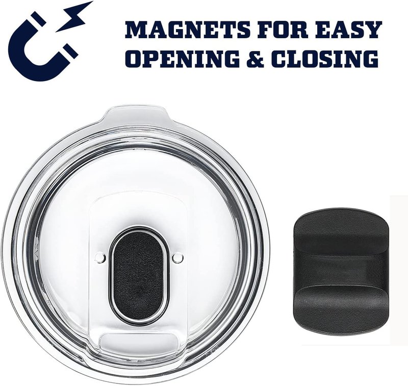 Magnetic Slider Replacement Block, Compatible with YETI Lids 10 oz, 14 oz, 16 oz, 20 oz, 26 oz, 30 oz, Black(2 Pack)