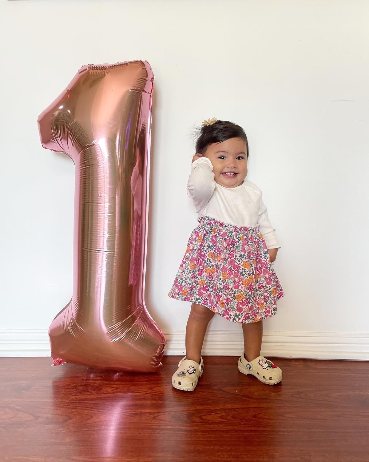 Rose Gold Number 17 Balloon - 40 Inch Birthday Decoration for 17th Birthday Parties
