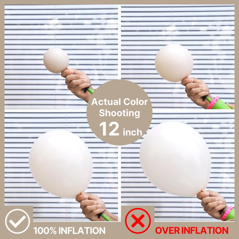 PartyWoo White Balloons 140 pcs Different Sizes of 18 12 10 5 Inch White Sand Balloons Arch Kit Garland for Wedding Baby Shower Birthday Bridal Shower Graduation Engagement Party Decorations White-F12