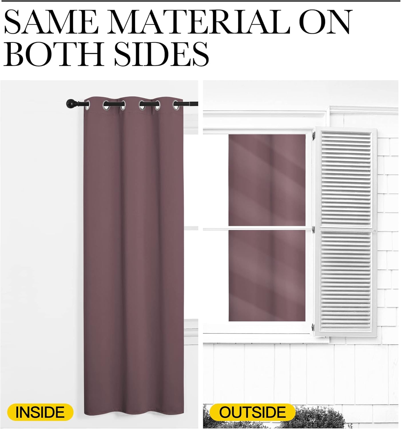 NICETOWN Blackout Curtain Panels - Thermal Insulated Draperies, 1 Pair, 29"x45", Dry Rose