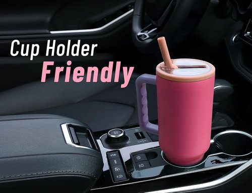 DLOCCOLD 40 oz Insulated Tumbler - Leak Resistant, Car Cup Holder Friendly, Modern Stainless Steel