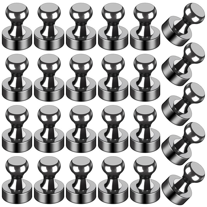 LOVIMAG Fridge Magnets 25Pcs Refrigerator Whiteboard Small Strong Magnet Classroom Kitchen Accessories Decorative Locker Set Decor Must Haves Office Calendar Refrigerador Magnetic Cute Crafts Black