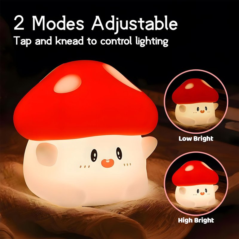 Daixinde Duck Night Light Silicone Squishy, Tap Control 2 Brightness, 50Hrs Battery Kids Nightlight, 30Min Auto Timer, Rechargeable Bedside Lamp for Toddlers, [Valentines Gifts]