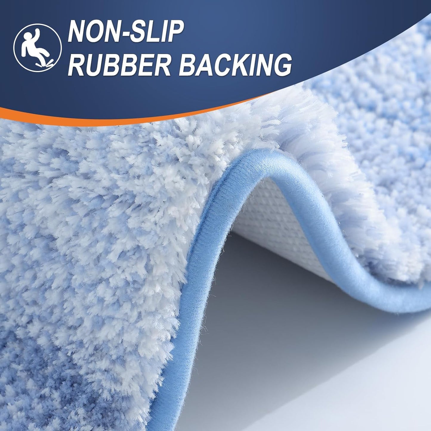 OLANLY Bathroom Rugs Mat - Extra Soft Microfiber Bath Rug | Quick Dry, Machine Washable, 30x20, Light Blue