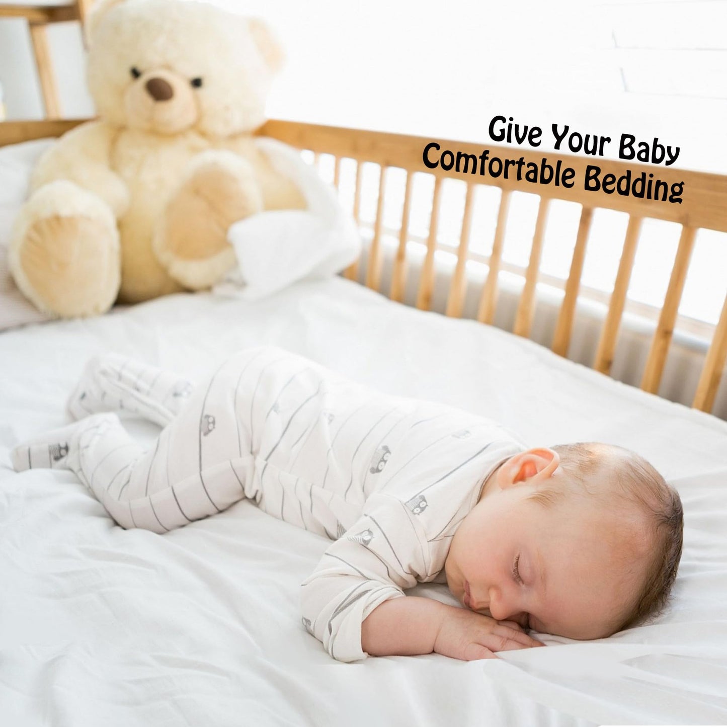 Ersmak 2 Pack Satin Crib Sheets for Baby, Silky Comfy Breathable Crib Sheets for Standard Crib and Toddler Mattresses (White, 28 x 52 x 9 in)