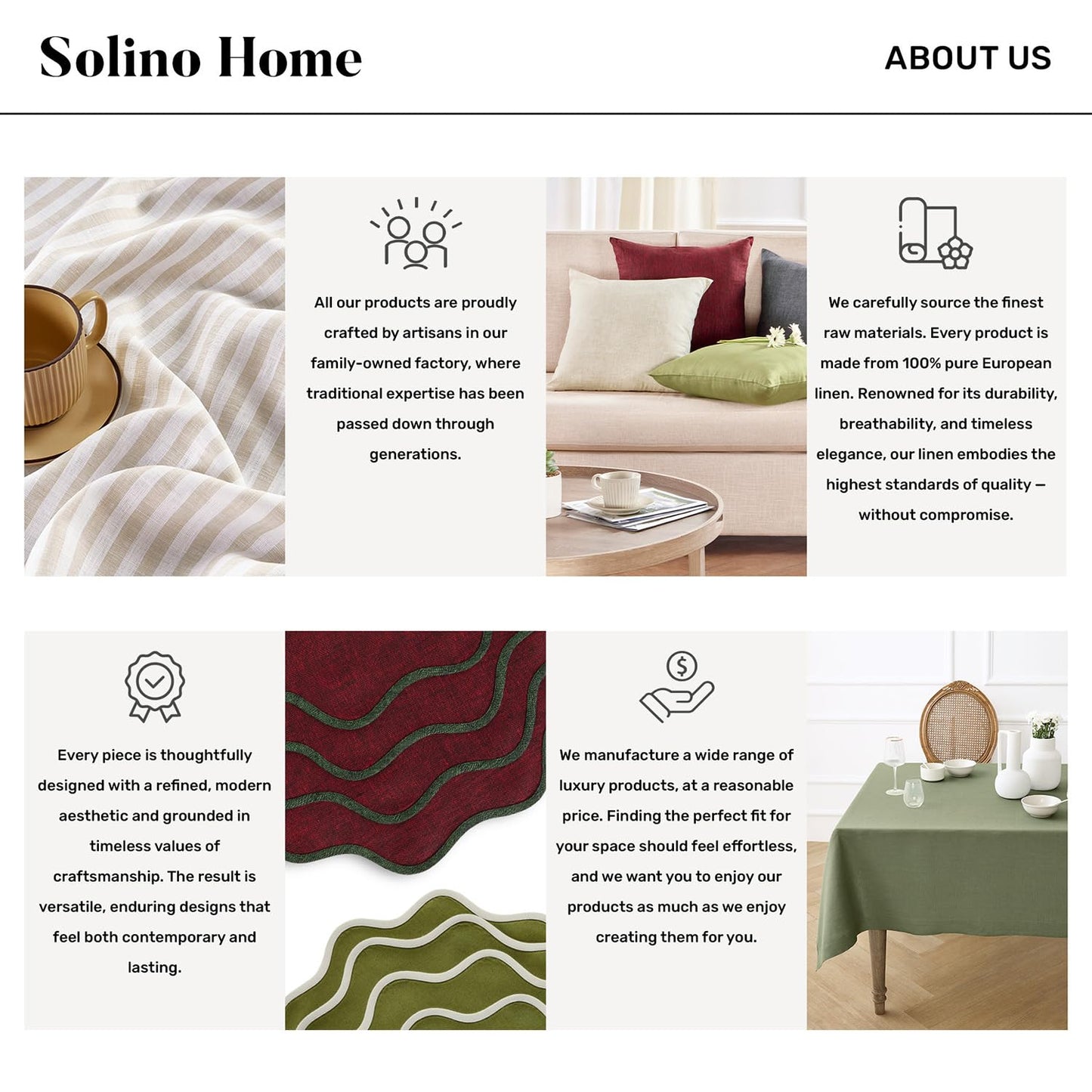 Solino Home Plaid Napkins Set of 4-100% Pure Linen Red and White Very Merry Tartan Plaid Dinner Napkins Cloth 18 x 18 Inch - Handcrafted and Machine Washable