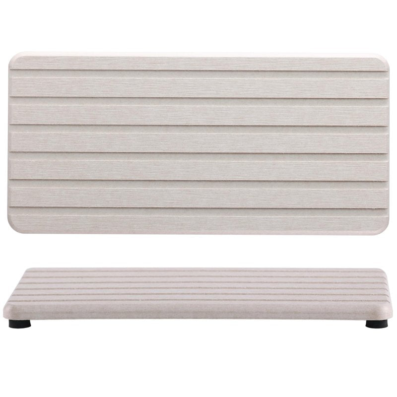 NiuYichee 2 PCS Water Absorbent diatomite Coasters, 8.3" x 4" Water Absorbing Stone Tray for Sink, Stone Drying mat for Kitchen Counter, Stone soap Tray Used for Hand Soaps & toiletries & Plants
