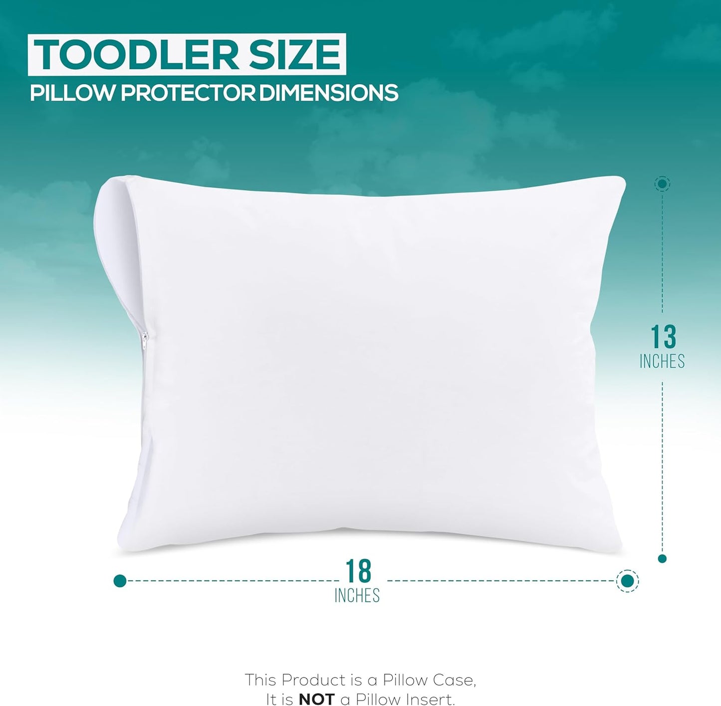 Utopia Bedding Pillow Protectors - Toddler Size, Zipper Closure, Bed Bug & Dust Mite Proof, Waterproof (White)
