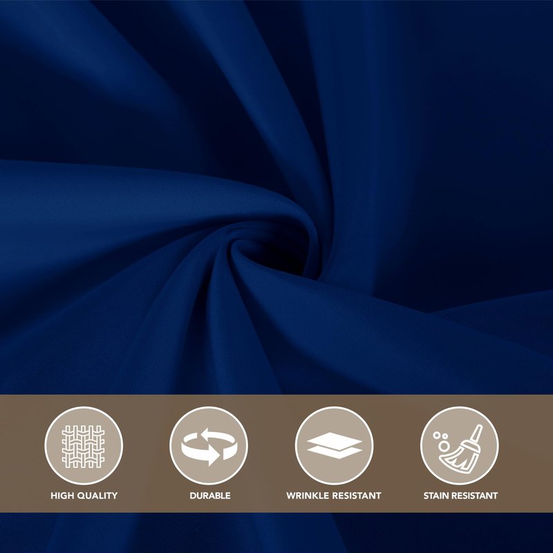 sancua Rectangle Tablecloths for 8 Foot Tables, 6 Pack - Washable Polyester Fabric Table Cloth for Wedding Party, Birthday, Banquet Reception, 60x120 Inch, Navy Blue