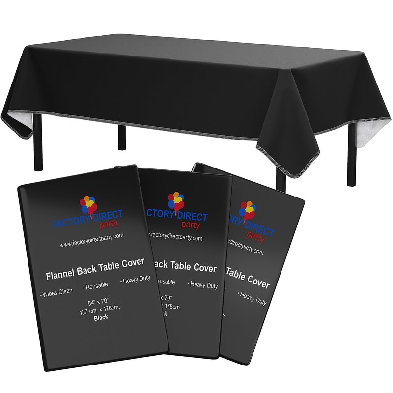 Exquisite Green Vinyl Tablecloths - 54 in. X 108 in. - Pack of 3 Rectangle Tablecloths with Flannel Backing - Plastic, Reusable & Waterproof