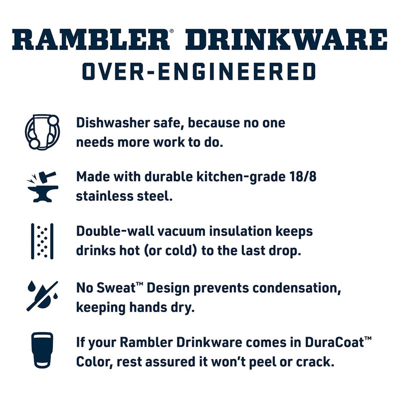 YETI Rambler 20 oz Stackable Tumbler, Stainless Steel, Vacuum Insulated with MagSlider Lid, Navy