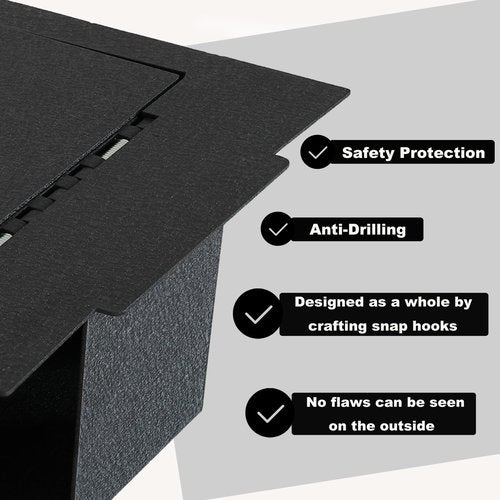 KEREN Center Console Gun Safe - Console Gun Vault Compatible with Chevrolet Silverado EV/GMC Sierra EV 2024-2025, High Security Armrest Lock Box with 4 Digit Combination Lock with Key