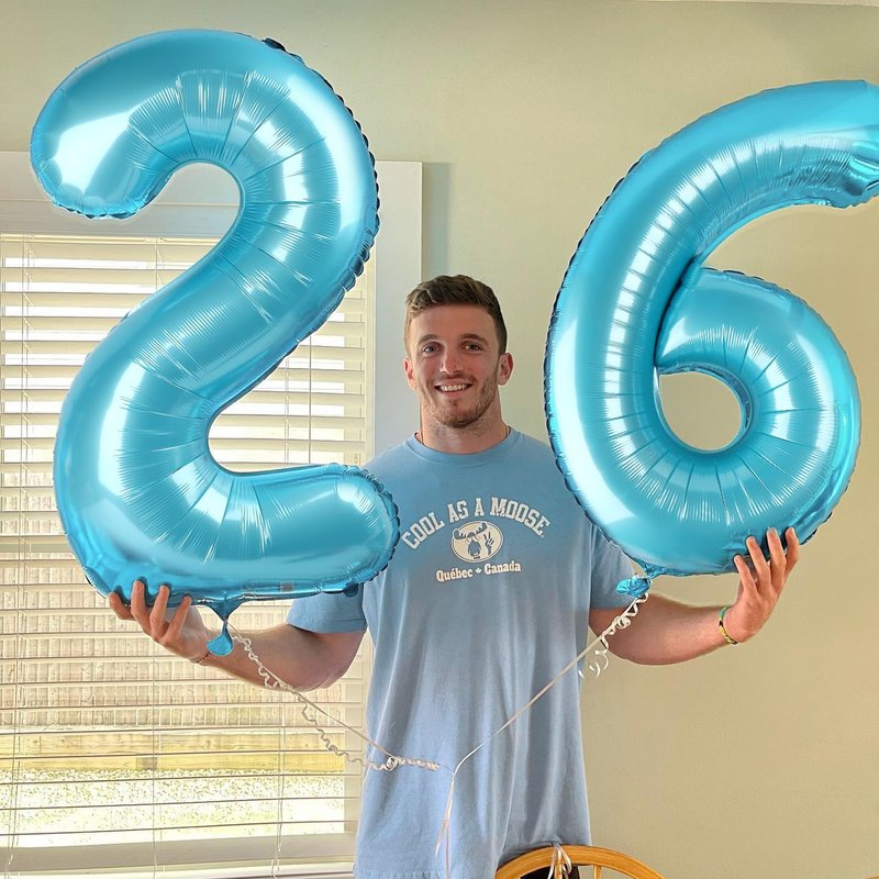 Pearlescent Blue Number 13 Balloon 40 inch, 13 Number Balloons, 13th Birthday Decorations for Girls Boys, 13 Year Old Pearlescent Blue Party Supplies