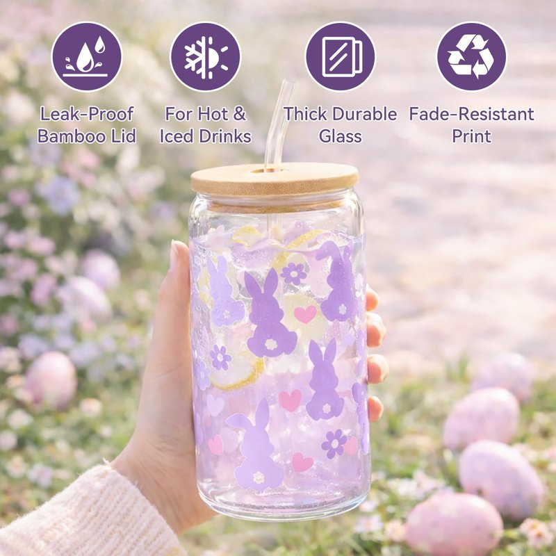Larchio Easter Basket Stuffers for Women Teens Girls, Easter Gifts for Women with Bunny Tumbler Socks and Flower Hair Clips Spring Gifts for Wife Daughter Sister