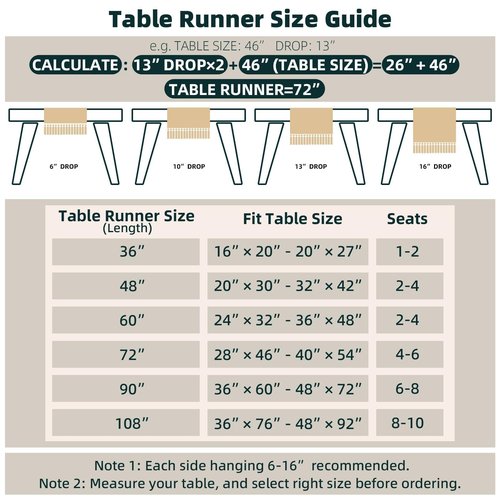 FEXIA Boho Table Runner with Tassels 60 Inches Long Christmas Thanksgiving Farmhouse Rustic Cream & Brown Macrame Table Runner for Home Dining Bedroom Bridal Shower Decor(12x60 Inches)