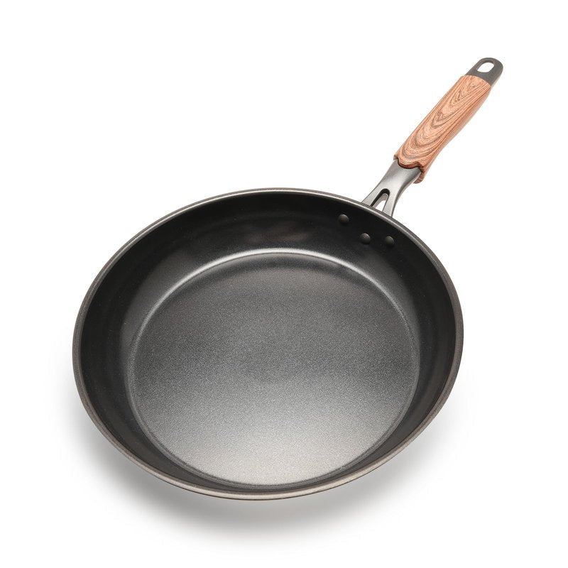 ZHANG XIAO QUAN SINCE 1628 Die-Cast Aluminum Nonstick Frying Pan 10 Inches with Non-Toxic Coating, Skillet with Bakelite Wood Grain Handle, Even Heating Cookware, PFOA/PFOS Free, Black