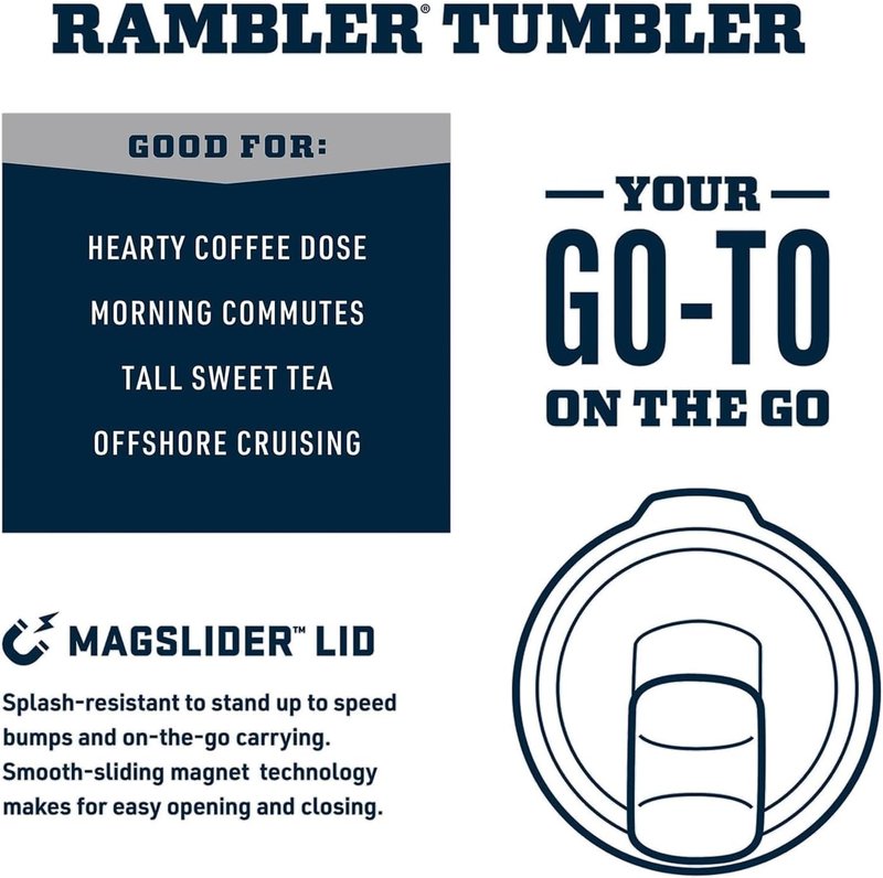 YETI Rambler 30 oz Tumbler, Stainless Steel, Vacuum Insulated with MagSlider Lid, Solar Flare