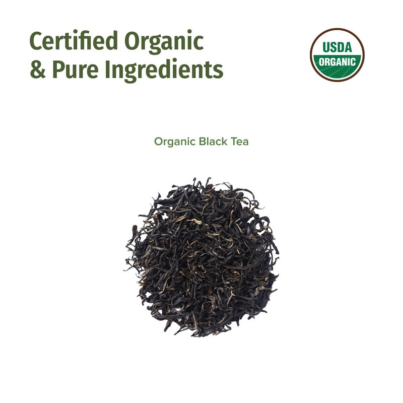 NEPAL TEA Organic Black Tea Bags from the Himalayas - 15 Pyramid Tea Bags, Single Origin from a Family Farm - Black Tea Bags with Loose Leaf Tea Inside (Himalayan Sunrise), 6 Pack