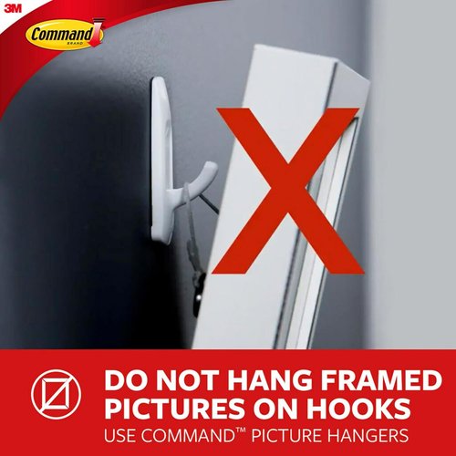 Command Large Designer Hook - Damage-Free Hanging Solution | Holds Up to 5 lb, Brushed Nickel Finish
