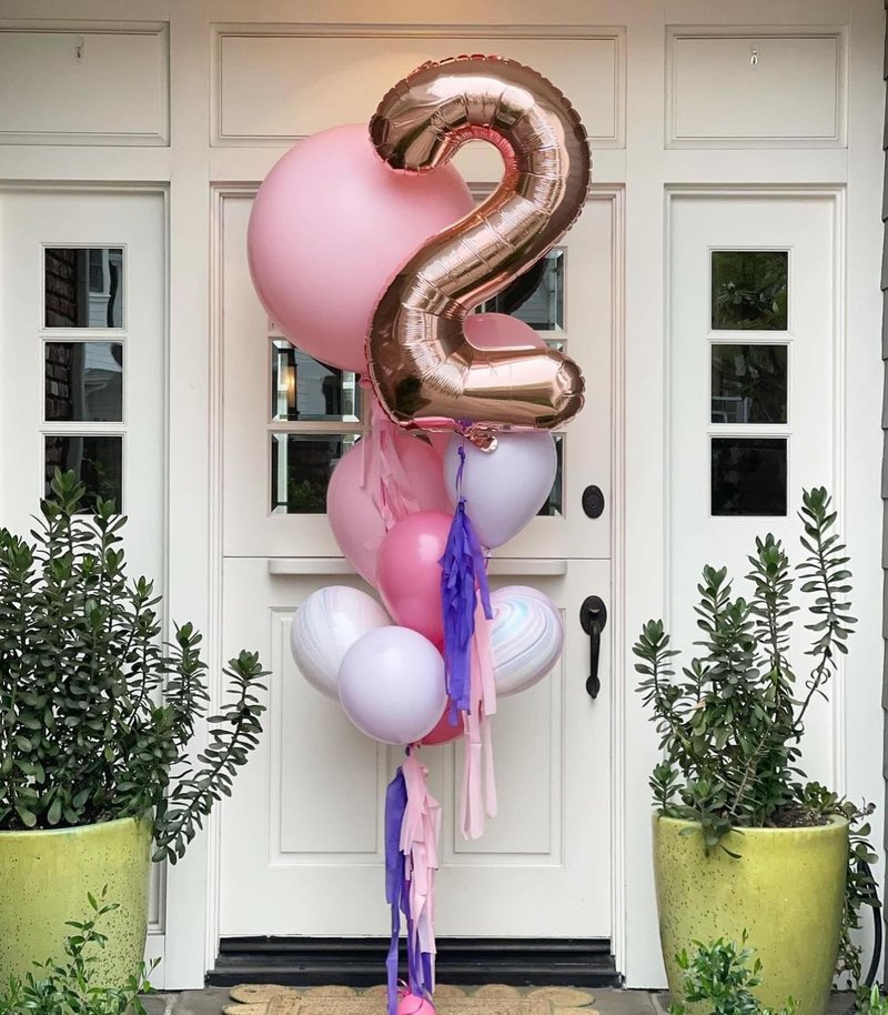 Rose Gold 7 Balloon, Number Balloons 40 Inch, 7th Birthday Decorations for Girls Boys Kids, Party Decoration for Women Men, Number 7 Balloon