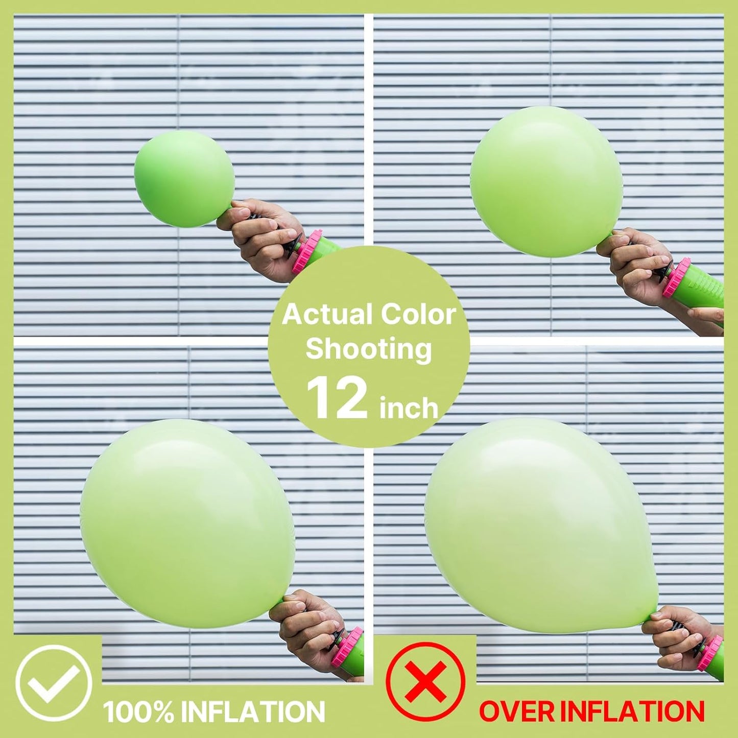 PartyWoo Lime Green Balloons - 120-Piece Latex Balloon Arch Kit for Weddings & Birthdays | Various Sizes