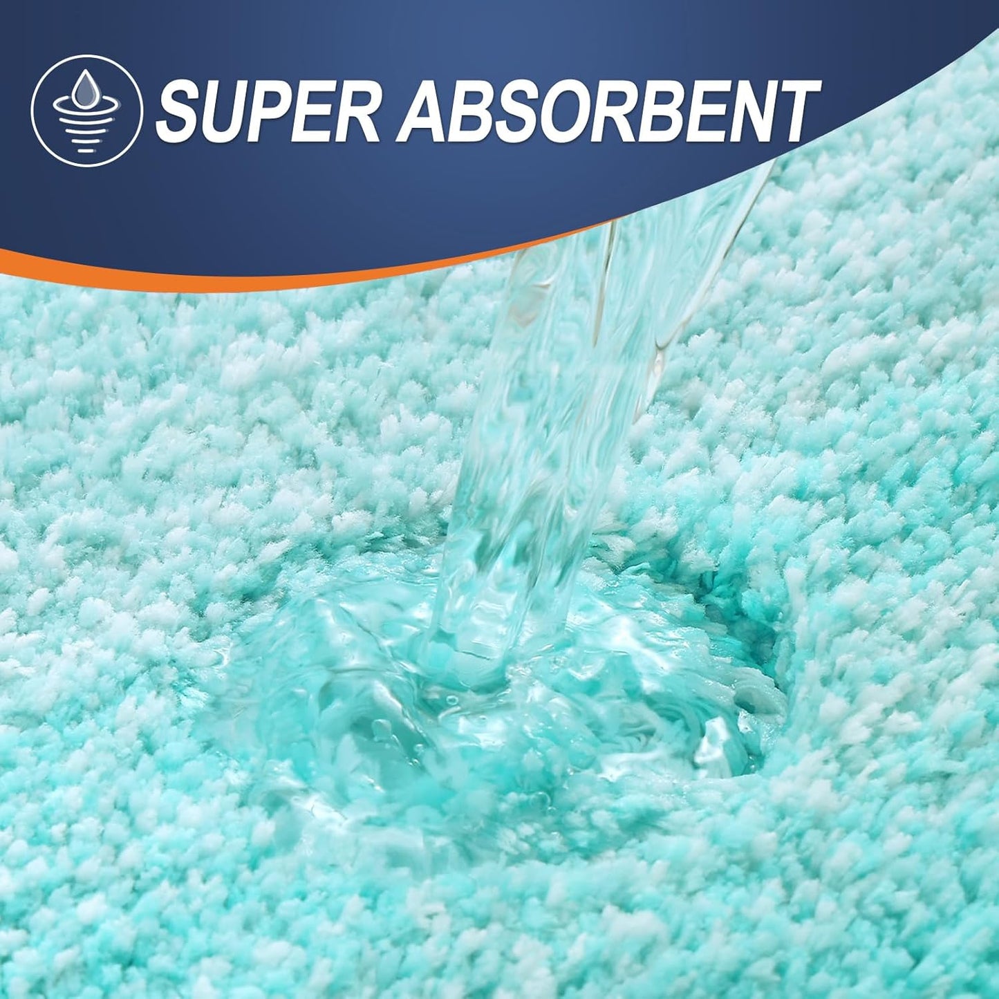 OLANLY Bathroom Runner Rug - Extra Soft Microfiber Mat 44x24 | Quick Dry, Washable, Teal Color