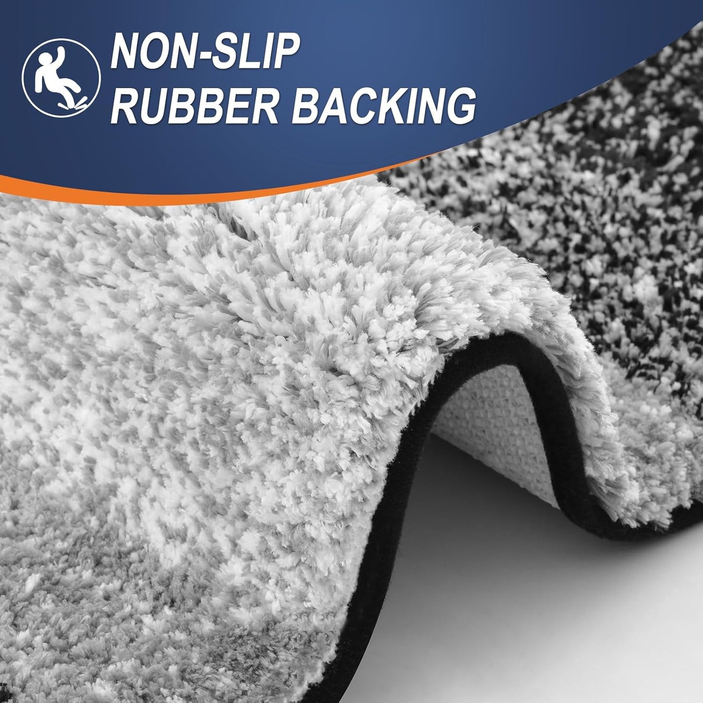 OLANLY Bathroom Rugs - Extra Soft Absorbent Microfiber Mat | Quick Dry, Machine Washable, 24x16, Black