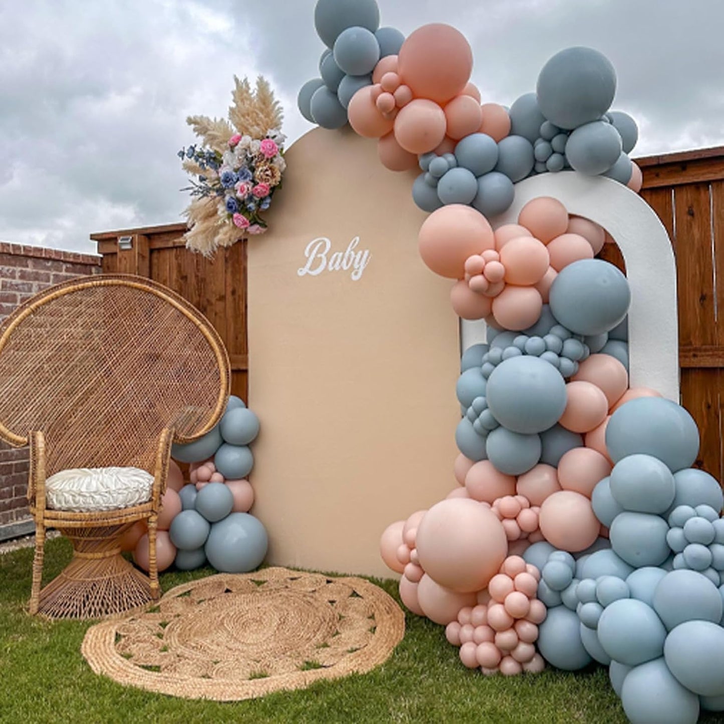 Regine Switzerland Dusty Blue Balloons - 12 Inch Slate Blue | 50 Pack for Bridal Shower & Baby Reveal