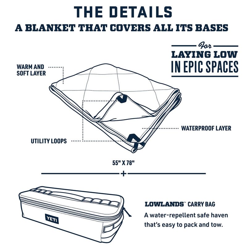 YETI Lowlands Blanket, Multi-Use Blanket with Travel Bag, Alpine Yellow