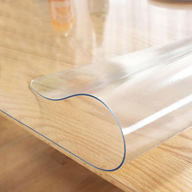 LovePads Frosted Table Cover Protector 42 x 72 Inch, 1.5mm Thick Plastic Table Cover, Table Protector for Dining Room Table, Waterproof Vinyl Tablecloth Table Pad Mat for Kitchen, Writing Desk