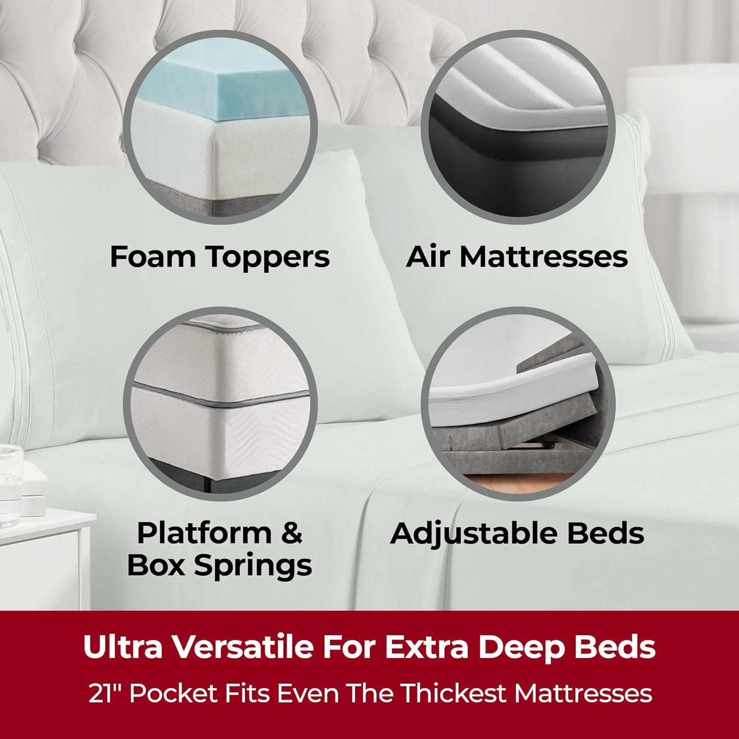 Mellanni Extra Deep King Sheets - Hotel Luxury Ultra Soft Cooling Bedding - Wrinkle & Fade Resistant (King, Spa Mint)