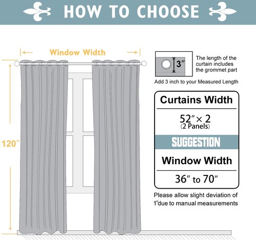 ChrisDowa Blackout Curtains - Thermal Insulated Room Darkening Panels | 120 Inches Long, Forest Green, 2-Panel Set