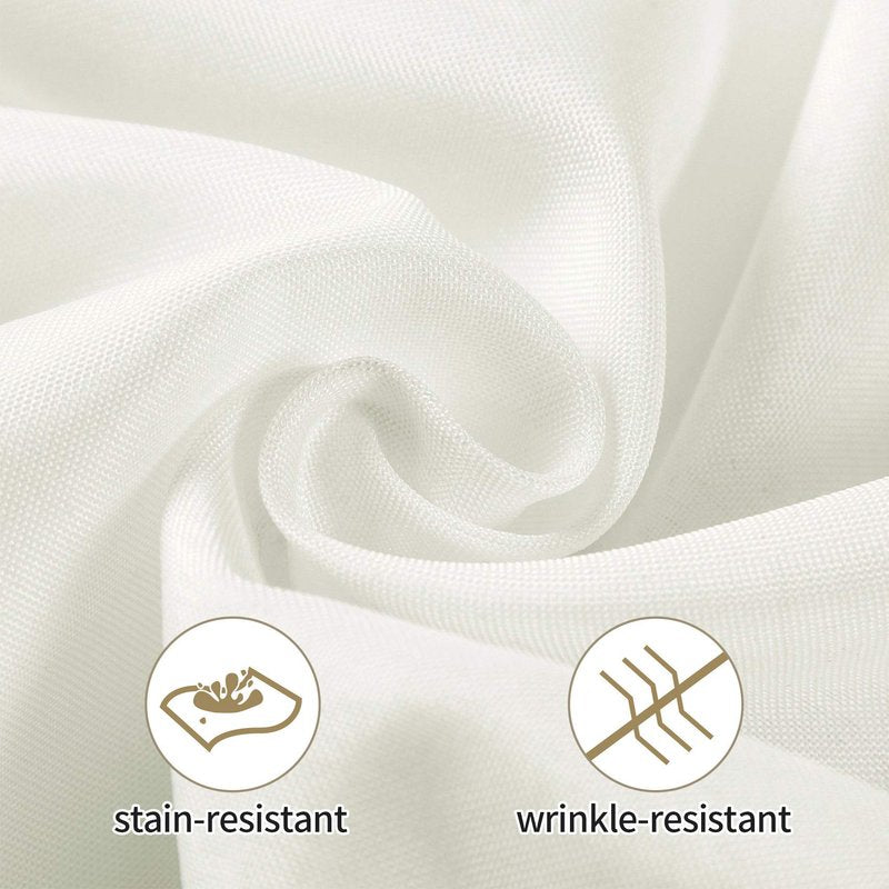 Ascoza 2pack 60x102 Inch Ivory Rectangular Tablecloth 6 Feet Table Cloth in Polyester Fabric for Wedding/Banquet/Restaurant/Parties
