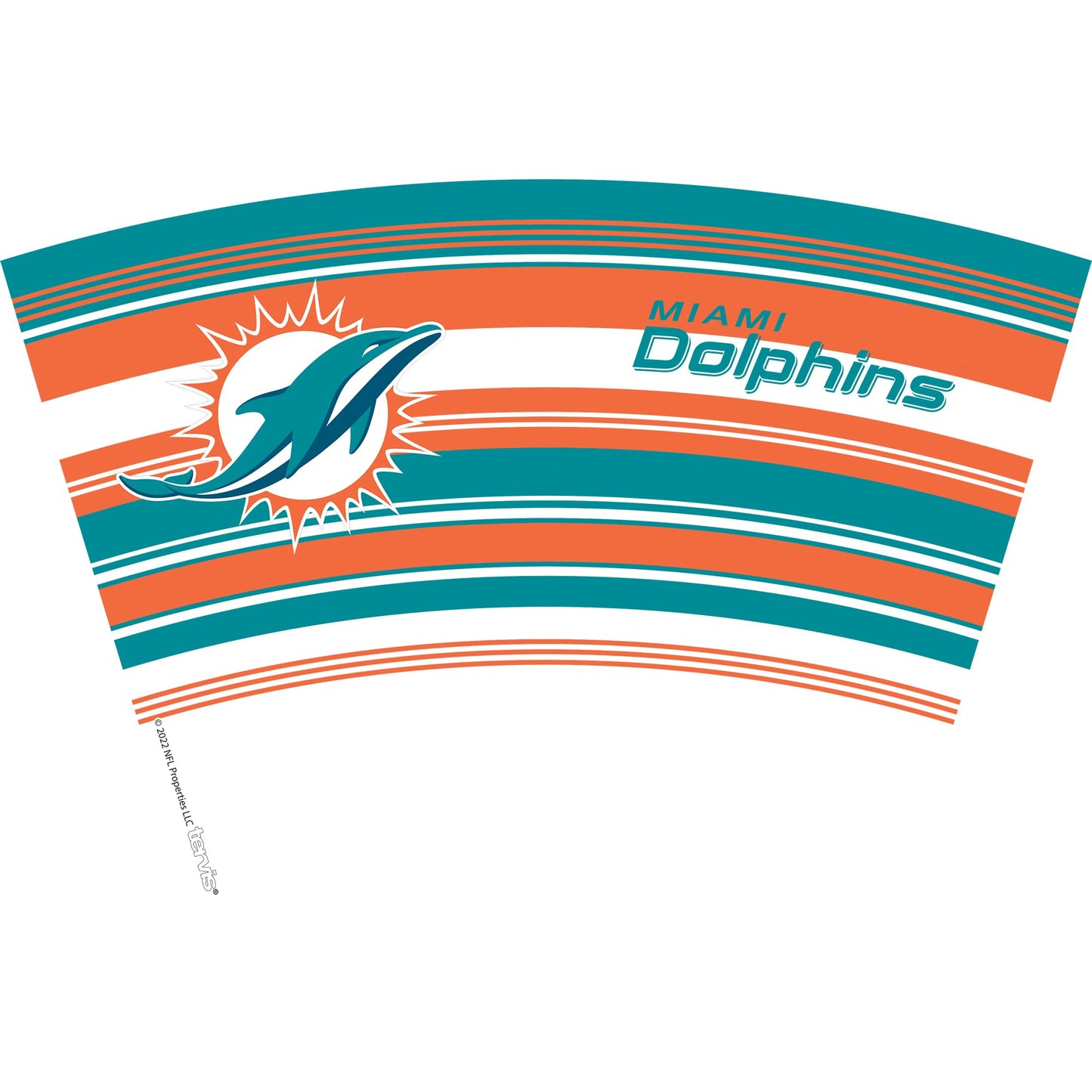 Tervis NFL Miami Dolphins - Hype Stripes Made in USA Double Walled Insulated Tumbler Travel Cup Keeps Drinks Cold & Hot, 24oz, Classic