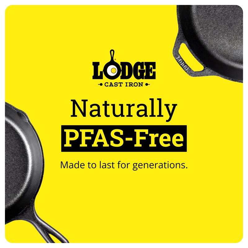 Lodge Seasoned Cast Iron Loaf Pan 8.5 Inches - Pre-Seasoned Rectangular Cast Iron Bakeware- Even Browning Bread Pan with Easy-Release Finish - PFAS-Free Non-Toxic Cookware