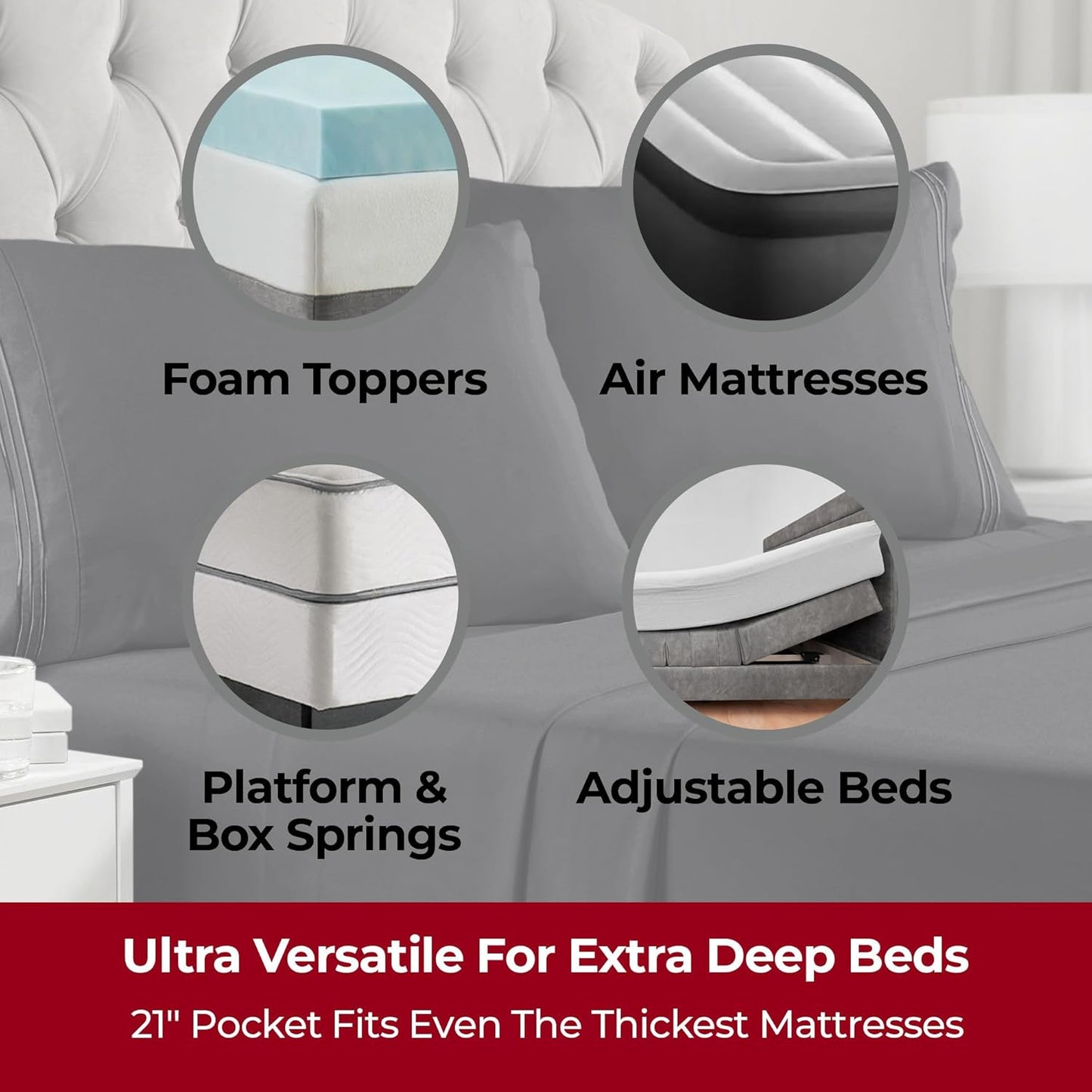 Mellanni Extra Deep Twin Sheets - Hotel Luxury Ultra Soft Cooling Bedding - Wrinkle & Stain Resistant (Twin, Black)