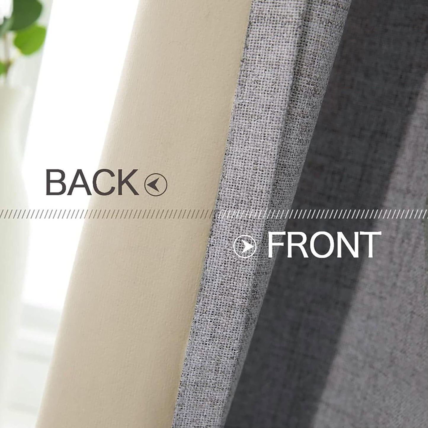 MIULEE Blackout Curtains - 100% Thermal Insulated Linen Texture | Grey Room Darkening Drapes 52x96 Inch (2 Panels)