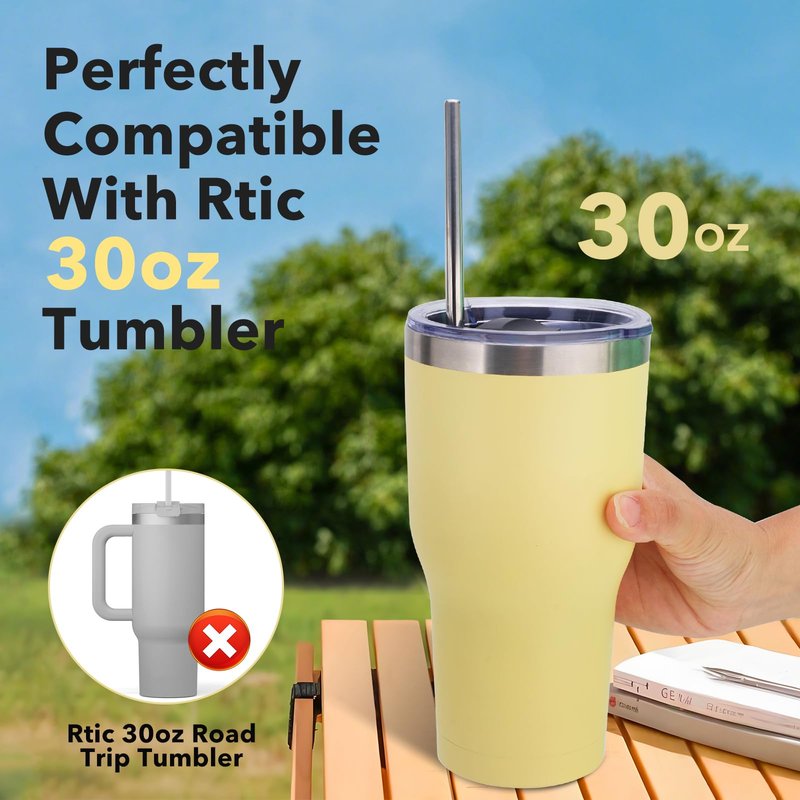 Magnetic 30 oz Tumbler Lid Compatible with Rtic Coffee Travel Mug 30oz ONLY,Splash Proof And BPA Free Replacement Lid,2Pack(OLD Rtic 30oz Not Fit)