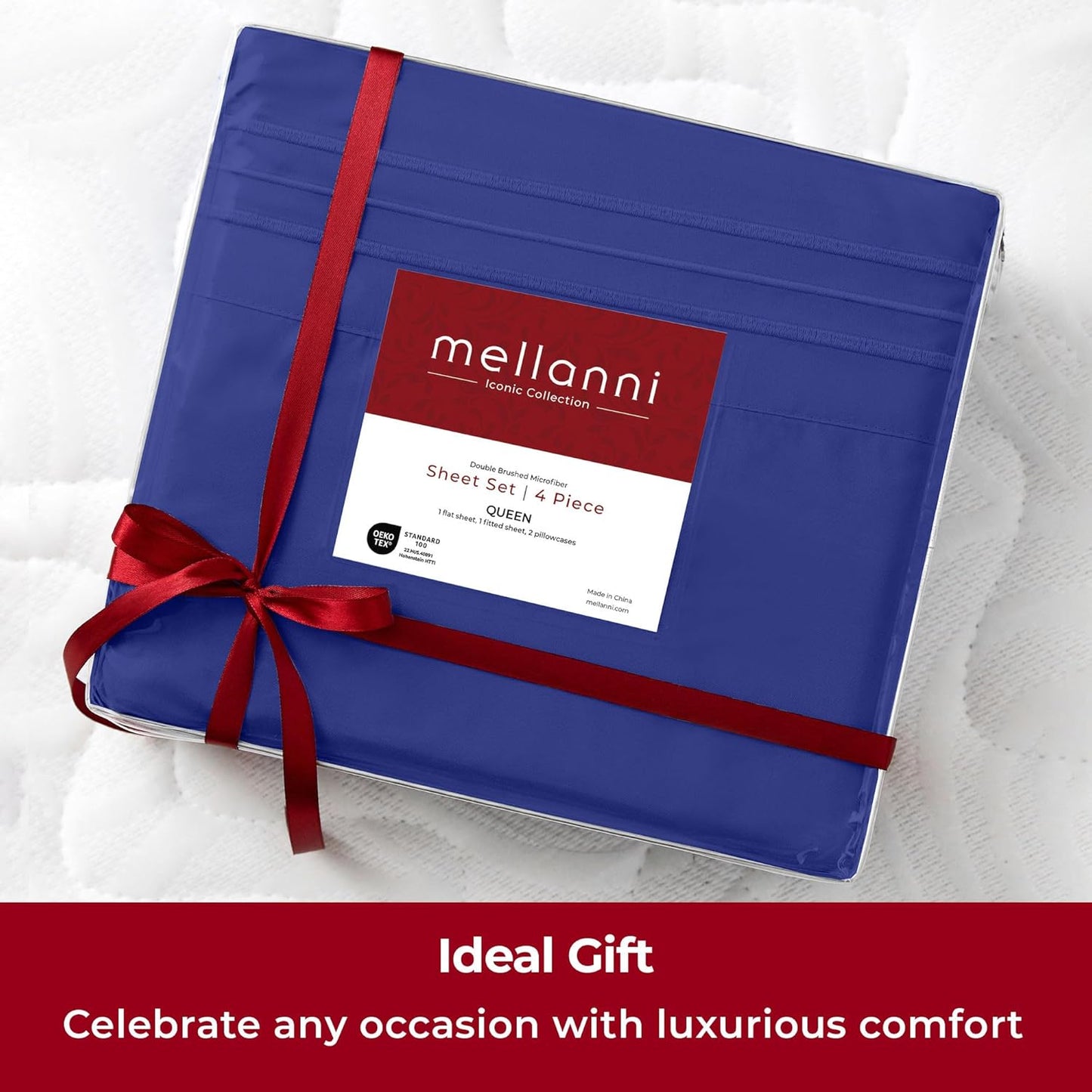 Mellanni Extra Deep Full Sheets - Hotel Luxury, Ultra Soft Cooling Bedding - Wrinkle & Stain Resistant (Royal Blue)