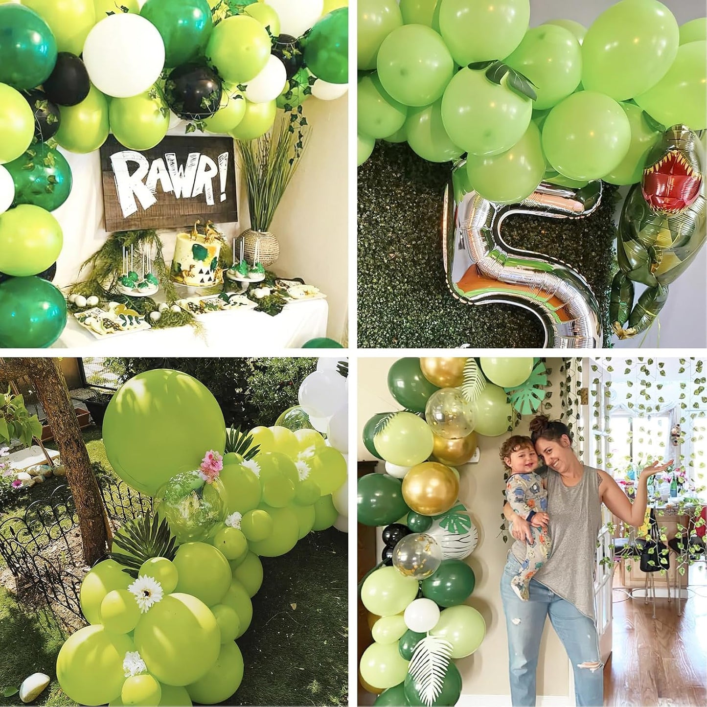 PartyWoo Lime Green Balloons - 120-Piece Latex Balloon Arch Kit for Weddings & Birthdays | Various Sizes