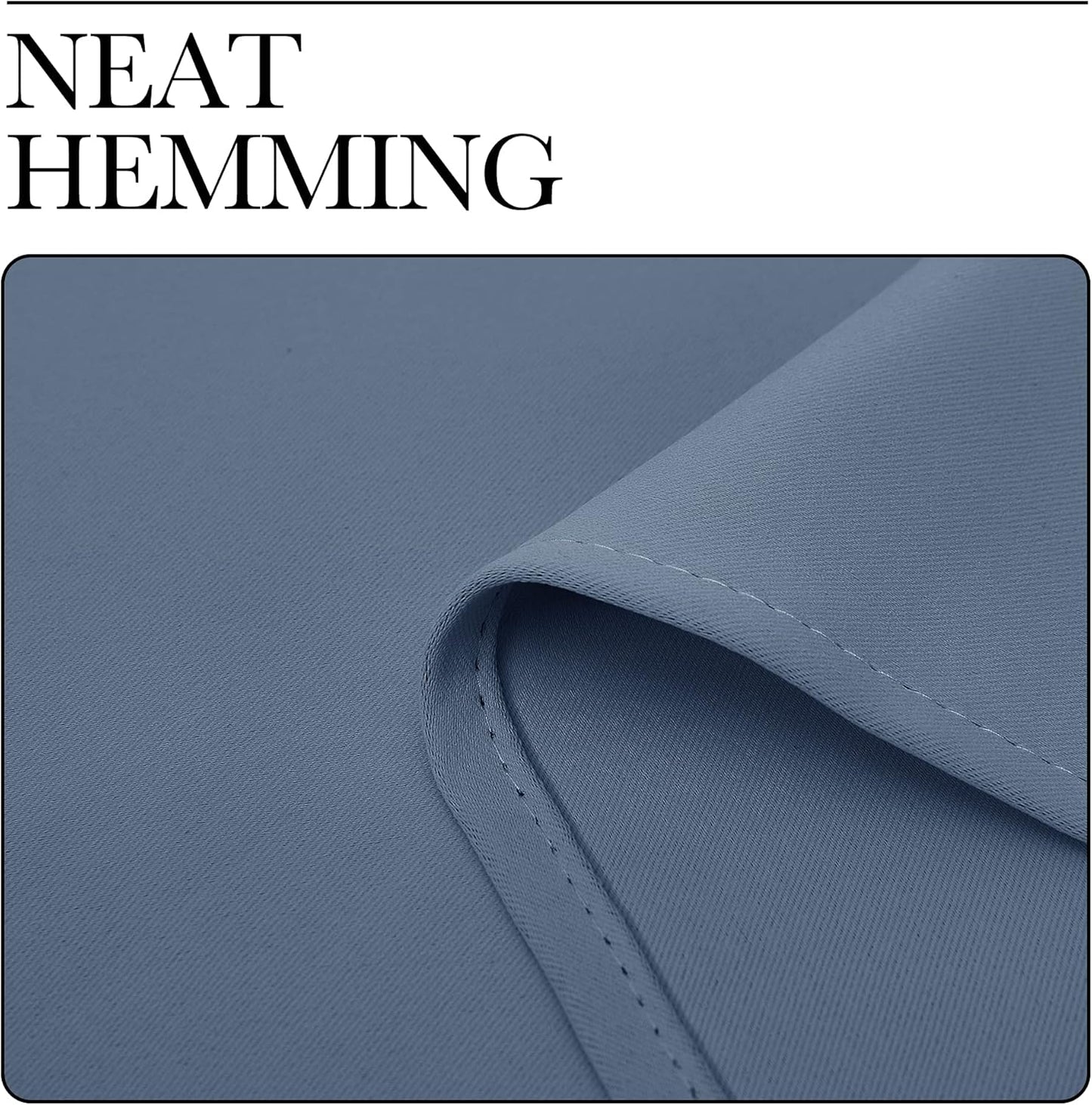 NICETOWN Thermal Insulated Blackout Curtains - Room Darkening Grommet Drapes | Stone Blue, Set of 2, 29x45 Inches