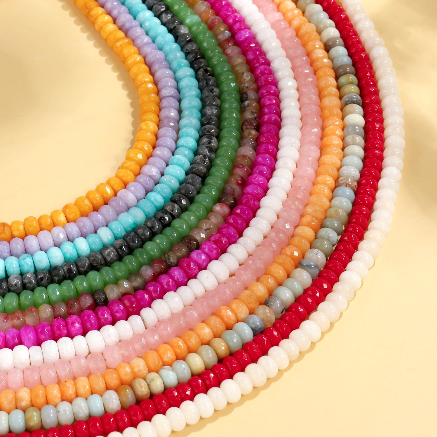 Badu Pink Gemstone Beaded Necklace for Women Natural Stone Bead Beach Choker Necklace Fashion Trendy Jewelry Gifts