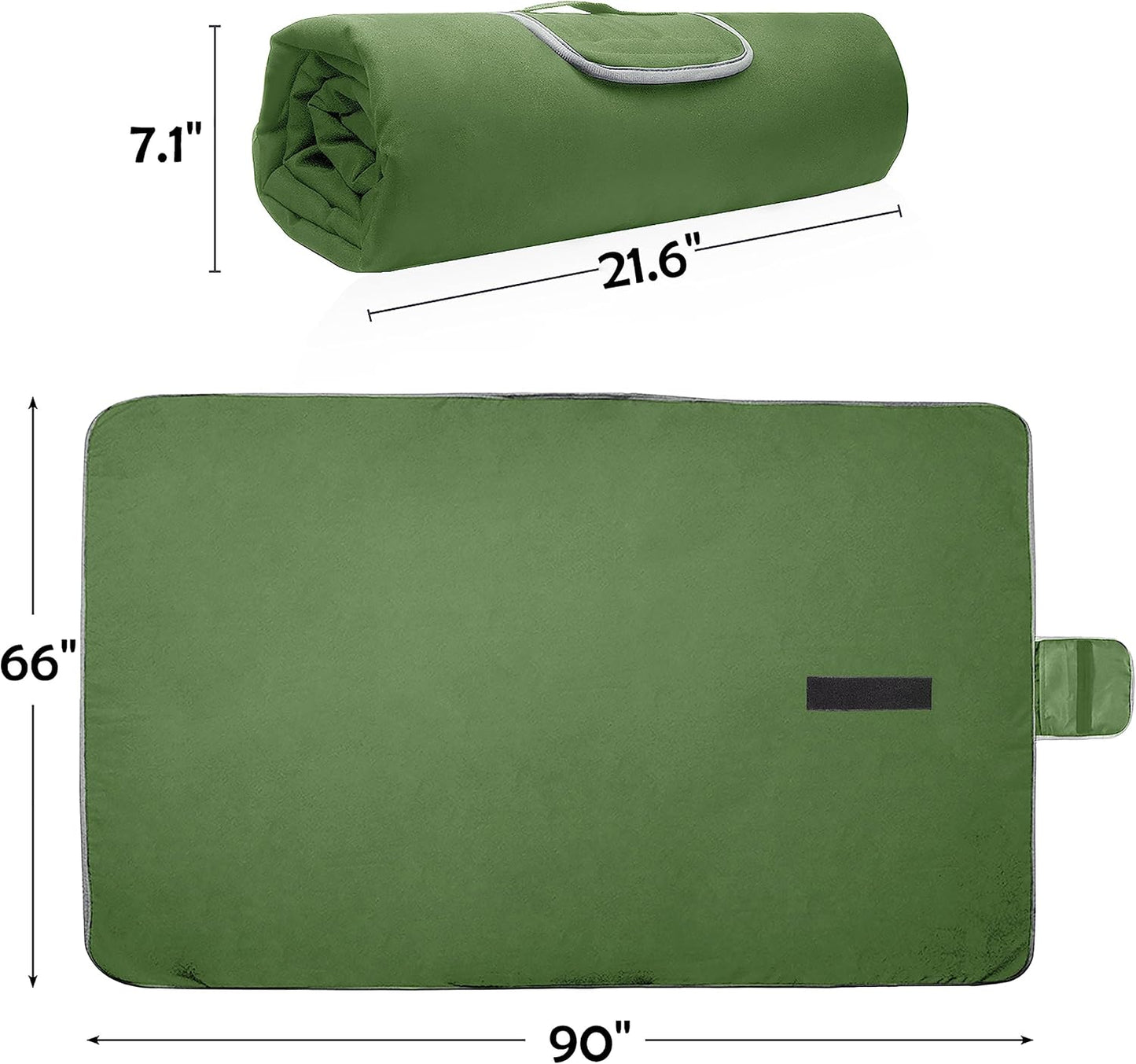 Tirrinia Large Waterproof Outdoor Blanket, Soft Warm Windproof Stadium Blanket with Sherpa Fleece and Foldable for Outdoor Sport, Baseball, Football, Beach, Concerts, Car