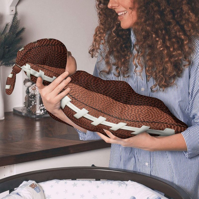 Football Newborn Swaddle Blanket with Beanie Hat, Soft Sleep Sack, Wraps - Gifts for Boys & Girls