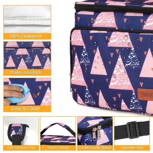 Coreskin Insulated Lunch Box for Adults, 10L Leakproof Cooler Bag with Multi Pockets, Adjustable Strap, Ideal for Work, Beach & Picnic