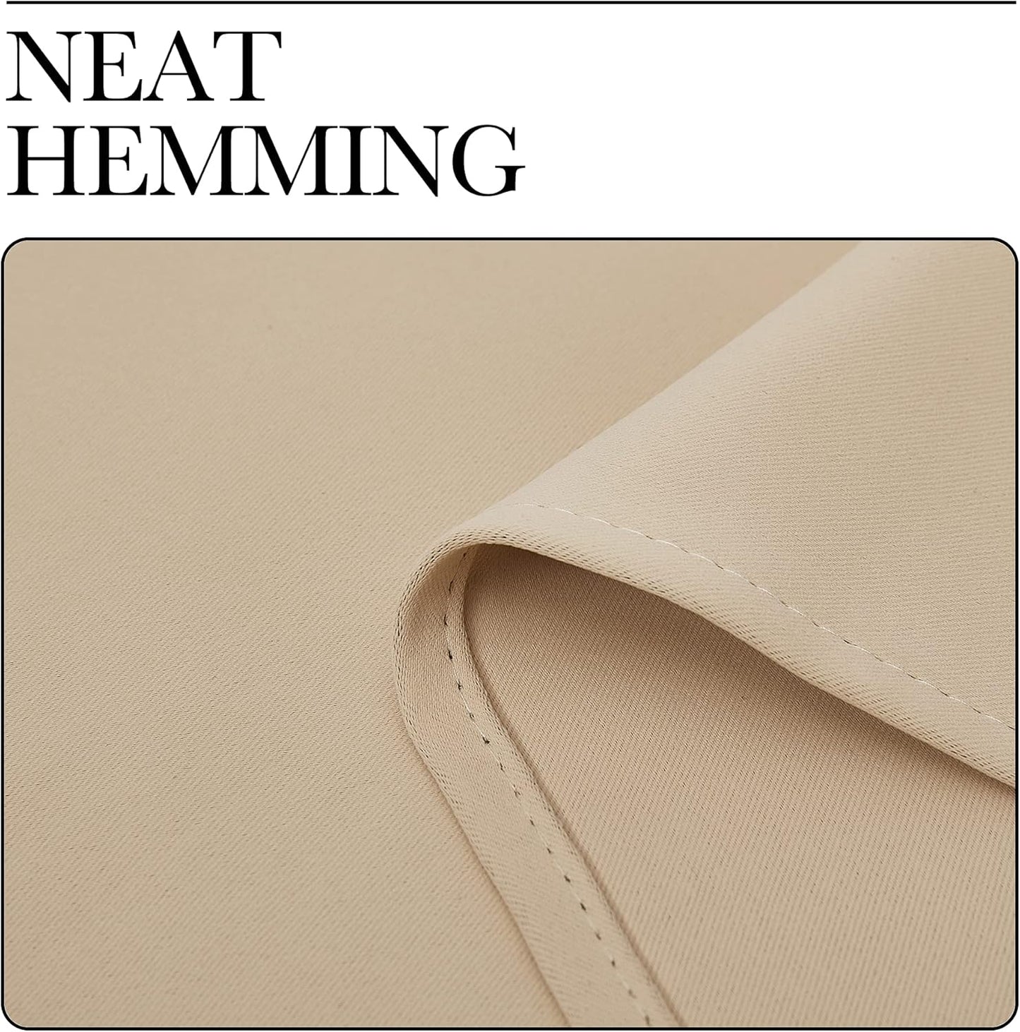 NICETOWN Room Darkening Curtain Panels - Thermal Insulated Grommet Drapes for Windows | Biscotti Beige, 2 Panels, W42 x L68-Inch