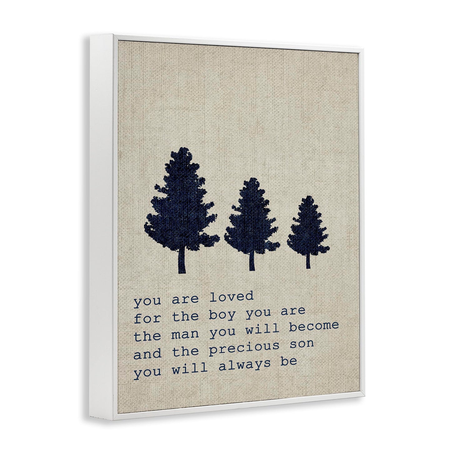 Loved Son Phrase with Trees'| Framed Giclee Art
